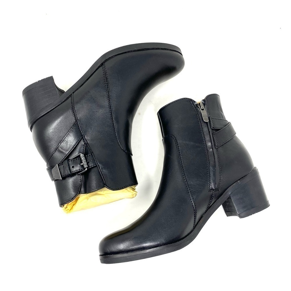 Bussola New York Nevada Black Leather Ankle Boots - Picture 6 of 8